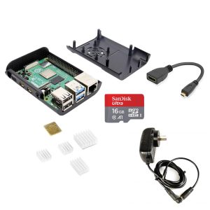 KIT SBC RASPBERRY PI 4 2GB RAM 16GB FUENTE CASE DISIPADORES