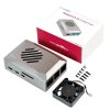 GABINETE CARCASA RASPBERRY PI 5 ABS PLATA FAN