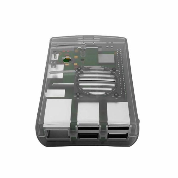 GABINETE CARCASA RASPBERRY PI ABS TRANSPARENTE P/COOLER