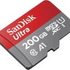 MEMORIA MICROSD SANDISK ULTRA A1 200GB SDXC CLASE 10 100MB/S FHD