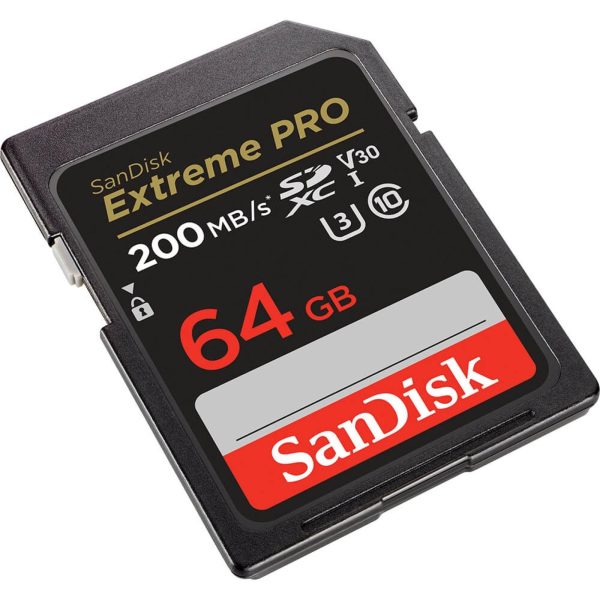 MEMORIA SD SANDISK EXTREME PRO 64GB SDXC A2 C10 U3 V30 4K 200MBS