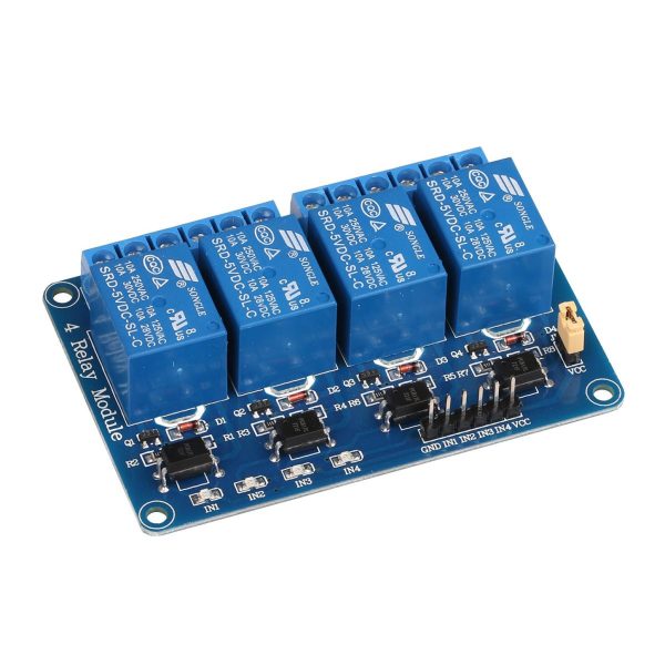 MODULO RELAY SWITCH STARWARE 4 CANALES 5V 10A OPTOACOPLADO P/ARDUINO