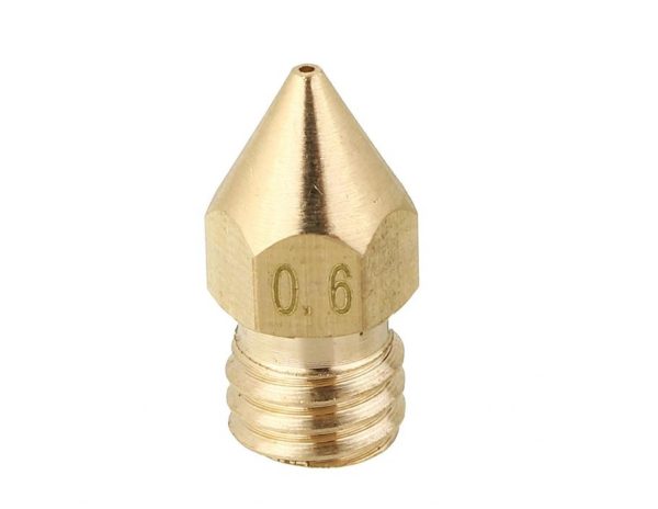 NOZZLE PICO BRONCE GENERICO MK8 M6 1.75/0.6MM P/HOTEND