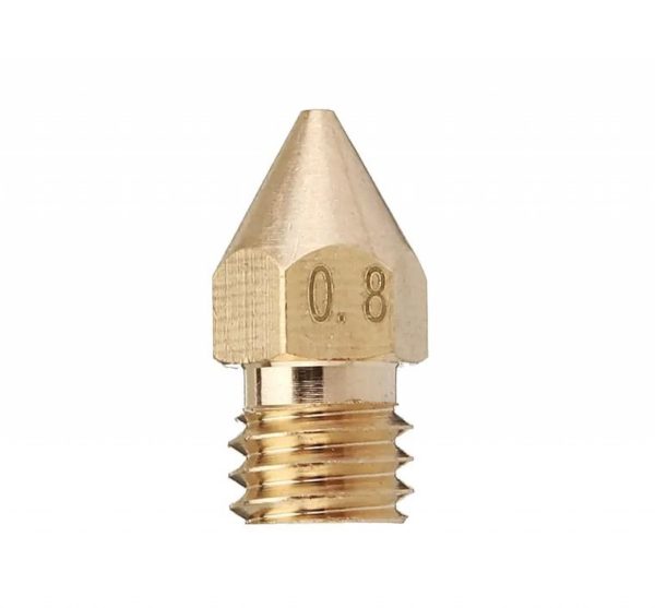NOZZLE PICO BRONCE GENERICO MK8 M6 1.75/0.8MM P/HOTEND