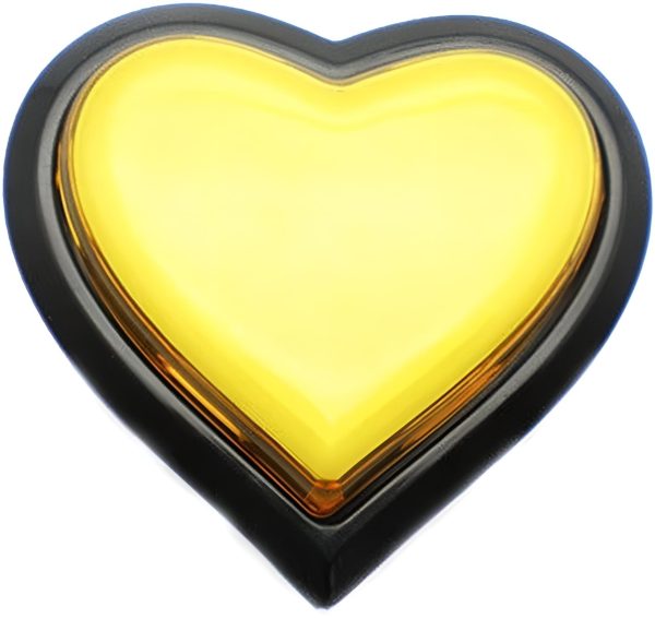BOTON PULSADOR MICROSWITCH LED GENERICO 45MM CORAZON LUZ AMARILLO