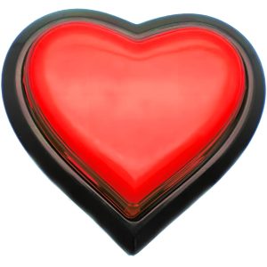 BOTON PULSADOR MICROSWITCH LED GENERICO 45MM CORAZON LUZ ROJO