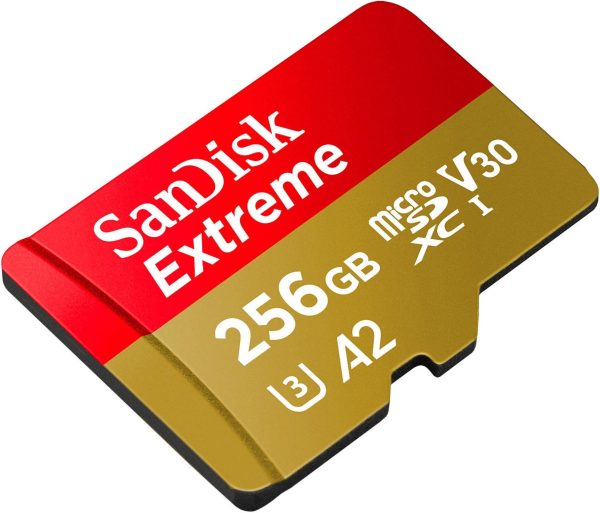 MEMORIA MICROSD SANDISK EXTREME 256GB SDXC A2 U3 V30 4K 190MBS C/ADAP