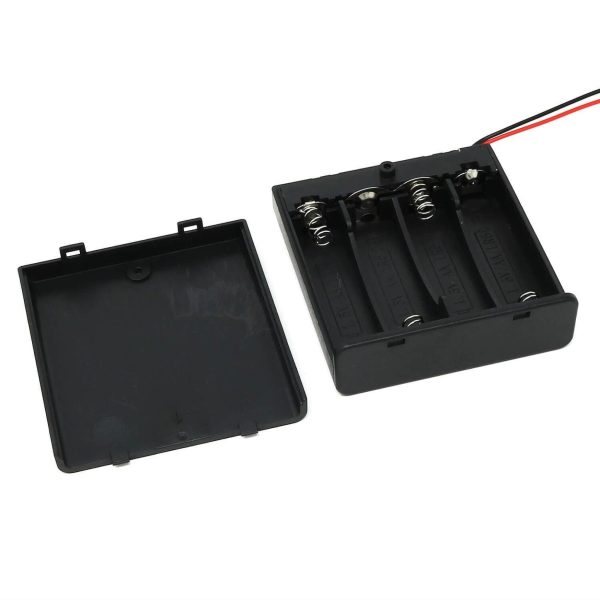 PORTA PILAS POWER BANK STARWARE HOLDER X4 AA CON INTERRUPTOR Y TAPA