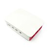 GABINETE CARCASA RASPBERRY PI 4 OFICIAL BLANCO ROJO ABS M1