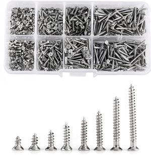 TORNILLOS M2 KIT STARWARE 800U CABEZA PLANA NIQUEL CARBON ACERO