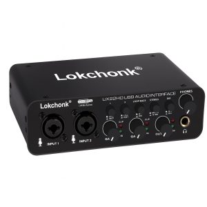 INTERFAZ DE AUDIO LOKCHONK UX22 32BIT/192KHZ XLR+USB PARA ESTUDIO