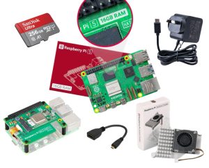 KIT COMPLETO RASPBERRY PI 5 16GB RAM AI HAILO M.2 HAT 256GB FAN