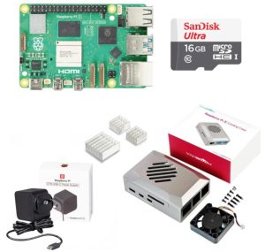 KIT COMPLETO RASPBERRY PI 5 2GB GABINETE 16GB FAN COOLER