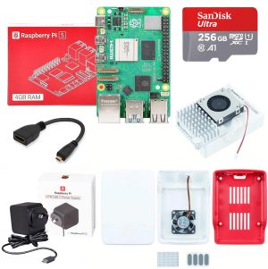 KIT COMPLETO RASPBERRY PI 5 4GB CASE OFICIAL 256GB DISIPADOR ACTIVO