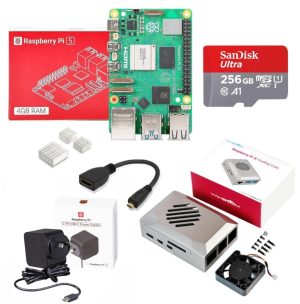 KIT DESARROLLO RASPBERRY PI 5 4GB MEMORIA 256GB MSD GABINETE FAN COOLER