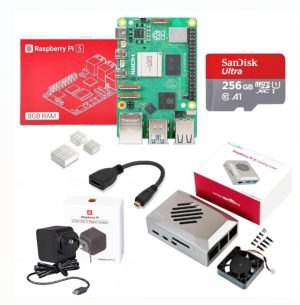 KIT COMPLETO RASPBERRY PI 5 8GB GABINETE 256GB FAN COOLER