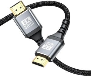 CABLE HDMI STARWARE 8K 2.1 UHD MALLA METALICA REDONDO 1MT