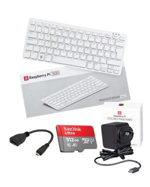 COMPUTADORA EN TECLADO RASPBERRY PI 500 ESPAÑOL KIT COMPLETO 512GB