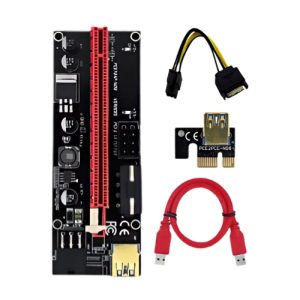 KIT 10X RISER PCI-E ADAPTADOR STARWARE PCE164P-N08 V009S 16X A 1 USB 3.0 CABLES PA P/RIG MINERIA