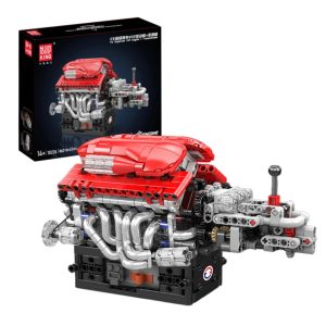KIT BLOQUES PARA ARMAR MOULD KING MOTOR V12 SUPERCAR CON TRASMISION 863 PIEZAS