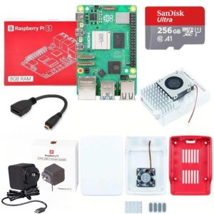 KIT COMPLETO RASPBERRY PI 5 2GB CASE OFICIAL 256GB DISIPADOR ACTIVO