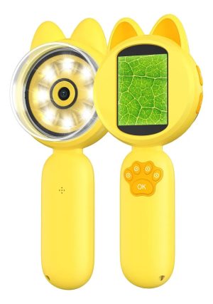 MICROSCOPIO PARA NIÑOS STARWARE 1000X PORTABLE PANTALLA IPS 2P LED KITTY