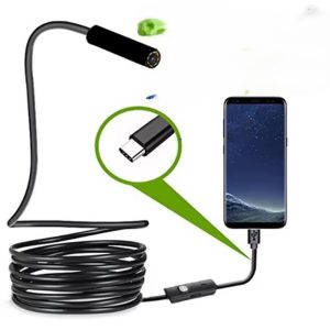 ENDOSCOPIO PORTATIL CAMARA INSPECCION ANDROIDCAM 5M SEMI RIGIDO USB C CELULAR IMPERMEABLE