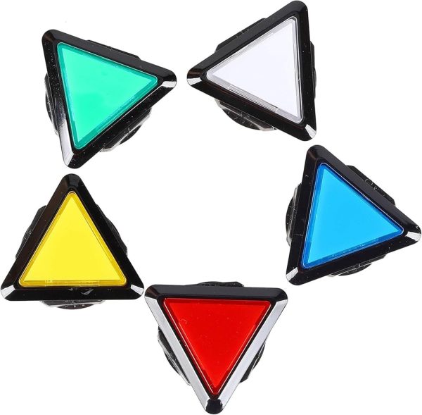 BOTON PULSADOR LED GENERICO TRIANGULAR VARIOS COLORES CON MICROSWITCH
