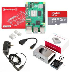 KIT COMPLETO RASPBERRY PI 5 8GB GABINETE 256GB FAN COOLER