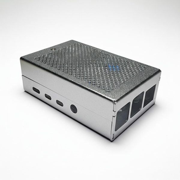 GABINETE CARCASA RASPBERRY PI 4 ALUMINIO PLATEADO C/COOLER