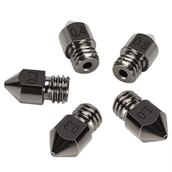 NOZZLE PICO ACERO TEMPLADO GENERICO MK8 M6 1.75/0.6MM P/HOTEND