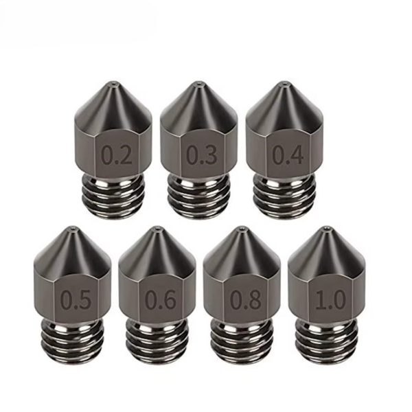 NOZZLE PICO ACERO TEMPLADO GENERICO MK8 M6 1.75/0.8MM P/HOTEND