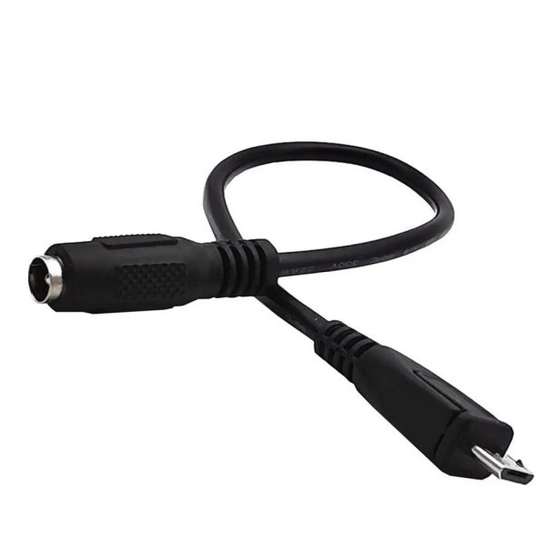 CABLE ADAPTADOR FUENTE SWITCHING GENERICO PUNTERA 5.5X2.1MM HEMBRA A MICRO USB MACHO P/FUENTE