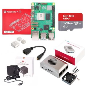 KIT DESARROLLO RASPBERRY PI 5 4GB MEMORIA 128GB MSD GABINETE FAN COOLER