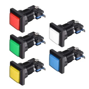 BOTON PULSADOR LED STARWARE CUADRADO 33MM COLOR 12V CON MICROSWITCH
